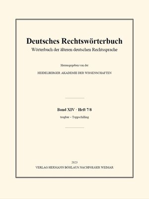 cover image of Deutsches Rechtswörterbuch